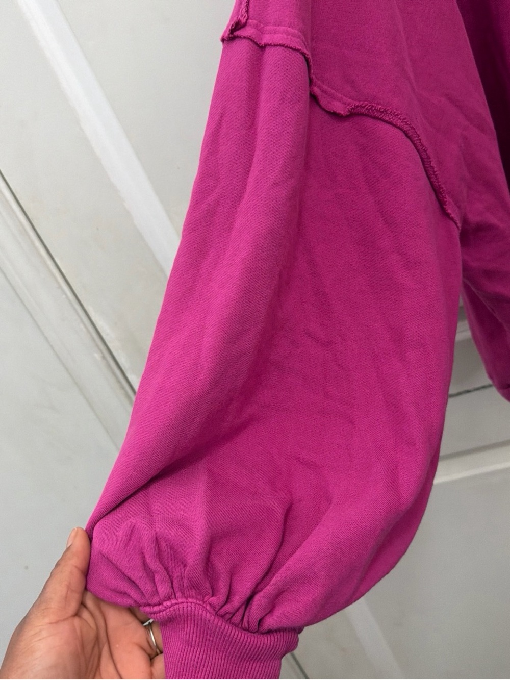 Free People cropped Camden. Women pink . Size large look great
